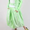Pull On Tulip Skirt in Placed Lime Print