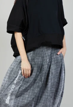 Pull On Tulip Skirt in Placed Black Print