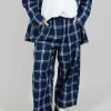 Pull String Waist Trousers in Indigo