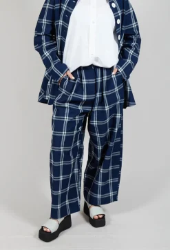 Pull String Waist Trousers in Indigo