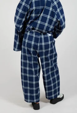 Pull String Waist Trousers in Indigo