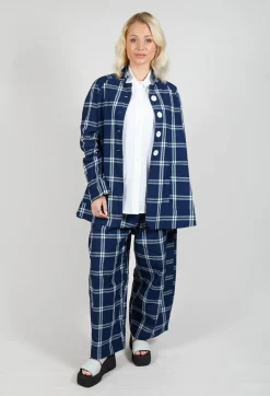 Pull String Waist Trousers in Indigo