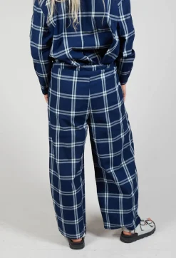 Pull String Waist Trousers in Indigo