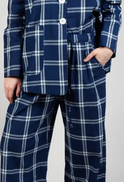 Pull String Waist Trousers in Indigo