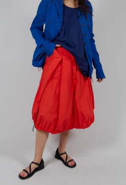 Pull Toggle Hemline Skirt in Mandarine
