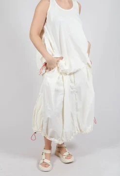 Pull Toggle Hemline Skirt in Greige