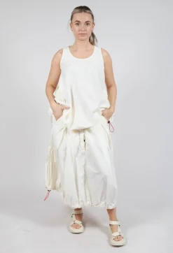 Pull Toggle Hemline Skirt in Greige