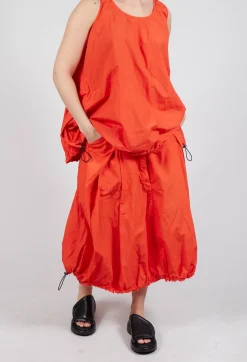 Pull Toggle Hemline Skirt in Mandarine
