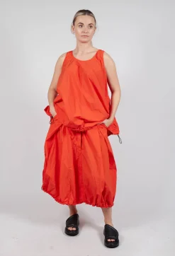 Pull Toggle Hemline Skirt in Mandarine