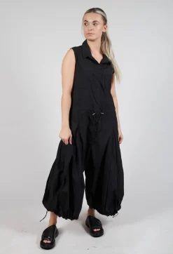 Pull Toggle Jumpsuit in Black