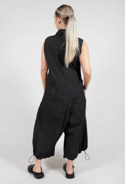 Pull Toggle Jumpsuit in Black