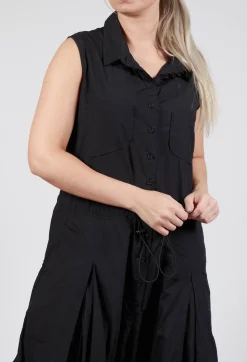Pull Toggle Jumpsuit in Black