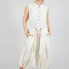 Pull Toggle Jumpsuit in Greige
