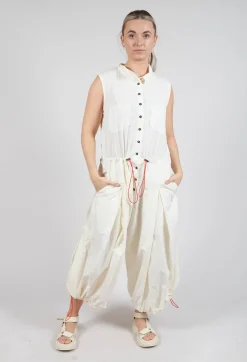Pull Toggle Jumpsuit in Greige