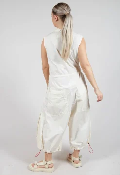 Pull Toggle Jumpsuit in Greige