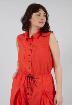 Pull Toggle Jumpsuit in Mandarine