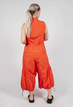 Pull Toggle Jumpsuit in Mandarine