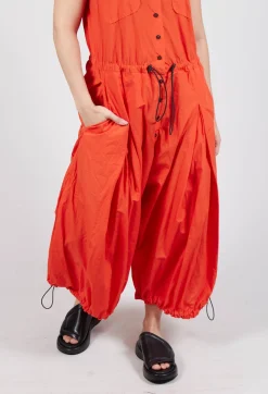 Pull Toggle Jumpsuit in Mandarine