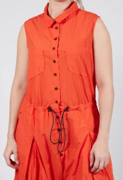 Pull Toggle Jumpsuit in Mandarine