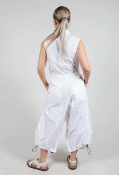 Pull Toggle Jumpsuit in Semi Bleach