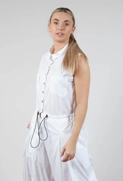 Pull Toggle Jumpsuit in Semi Bleach