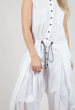 Pull Toggle Jumpsuit in Semi Bleach