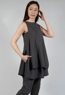 Pulp Fiction Tunic Top in Carbone
