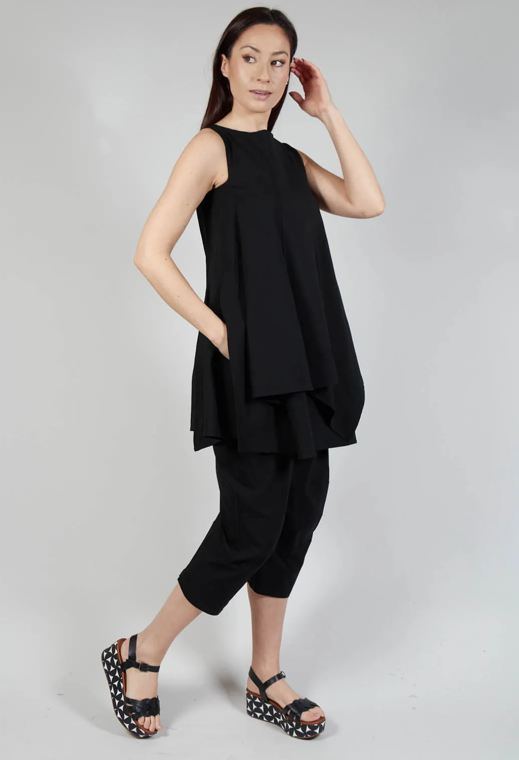 Pulp Fiction Tunic Top in Black