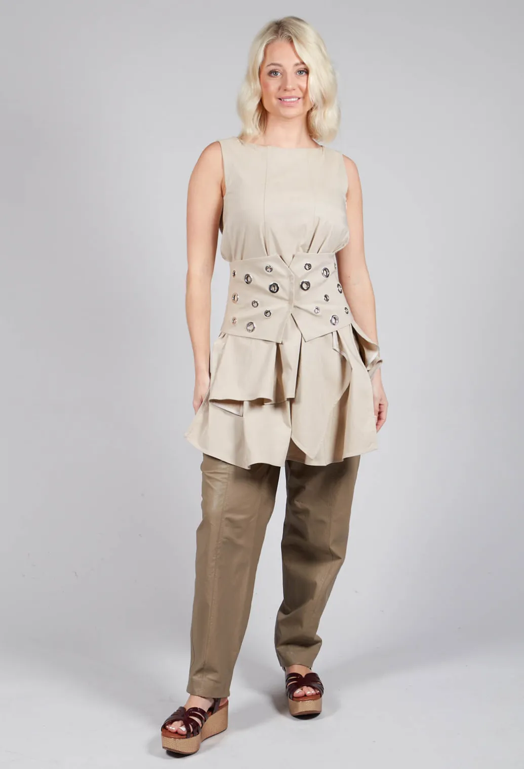 Pulp Fiction Tunic Top in Sabbia