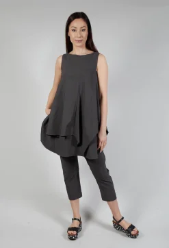 Pulp Fiction Tunic Top in Carbone