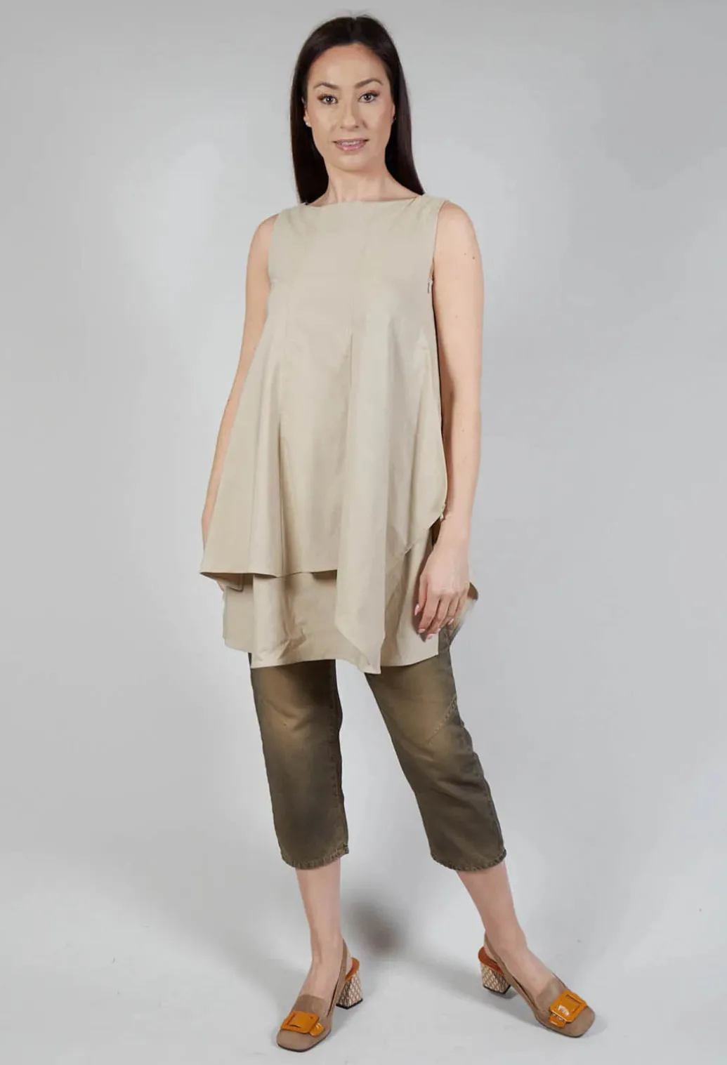 Pulp Fiction Tunic Top in Sabbia