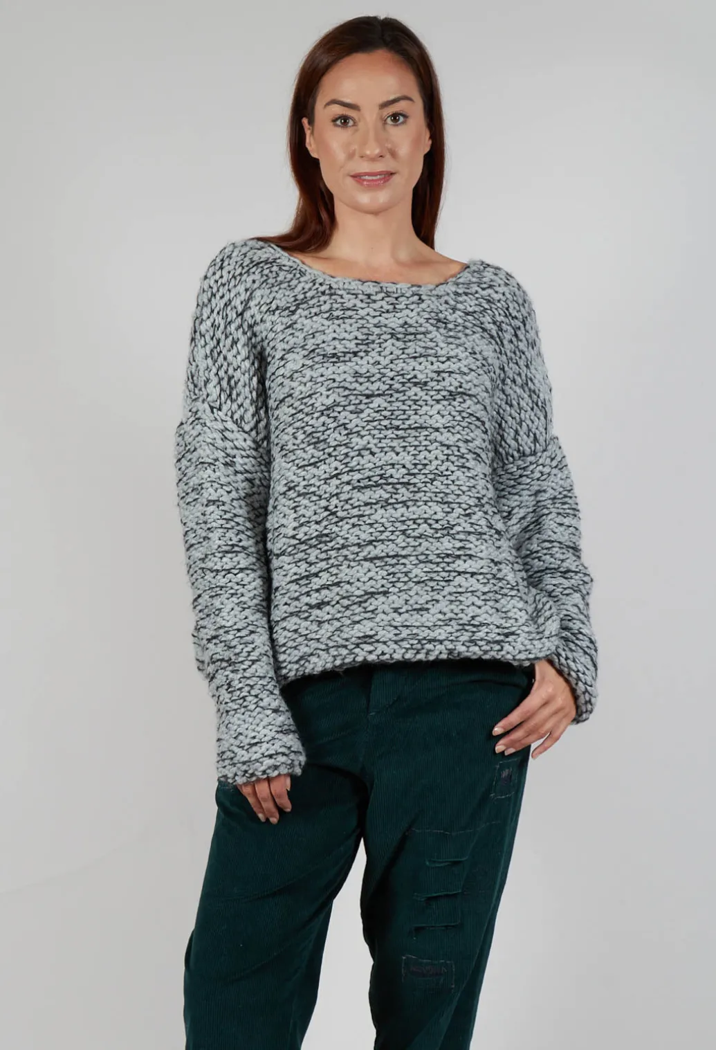 Purl Knit Jumper in Original Grey