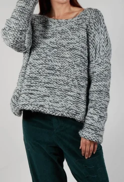 Purl Knit Jumper in Original Grey