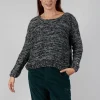 Purl Knit Scoop Neck Jumper in Original Grey