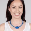 PVC Choker with Resin Square Bead in Blue