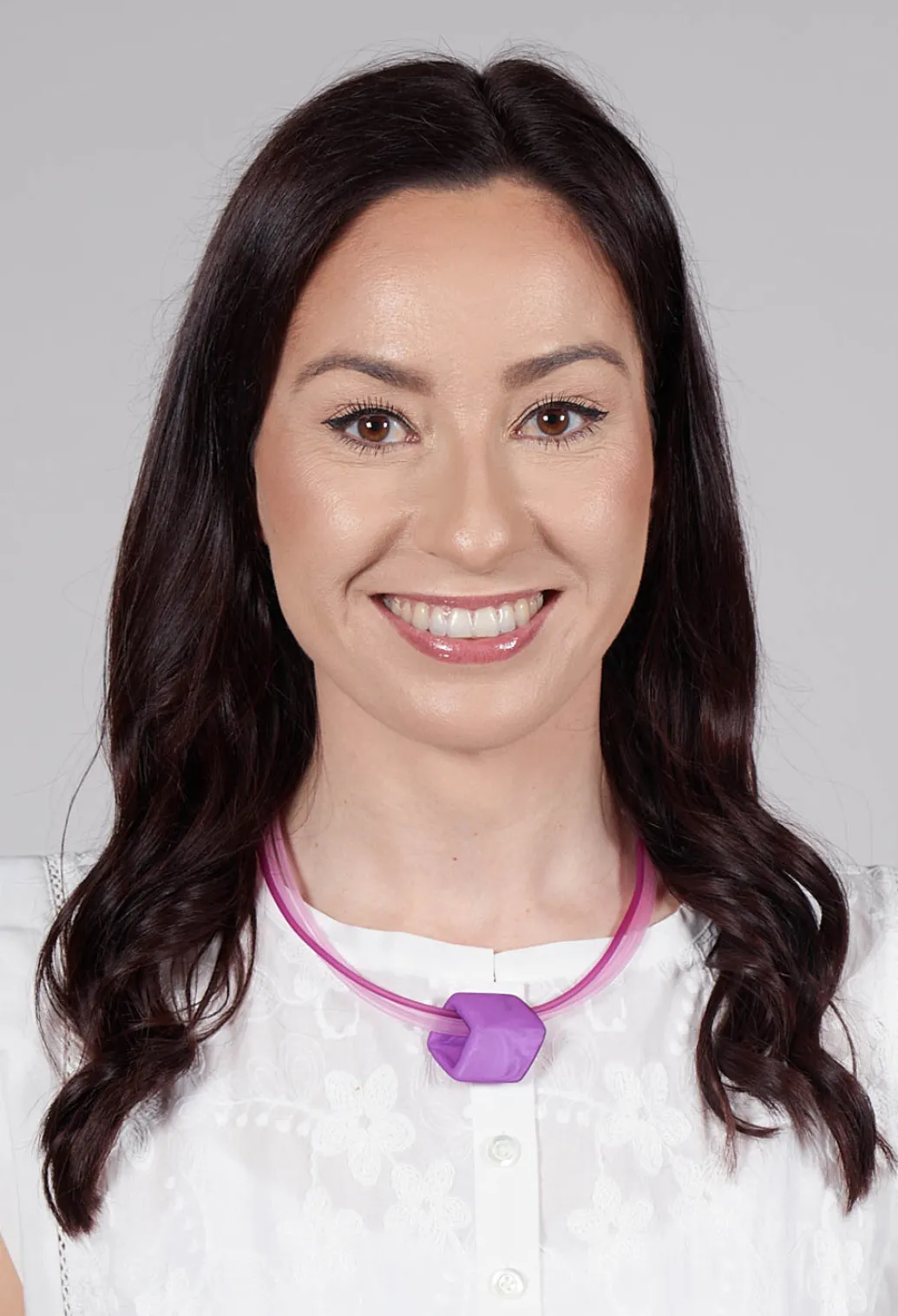 PVC Choker with Resin Square Bead in Lilac