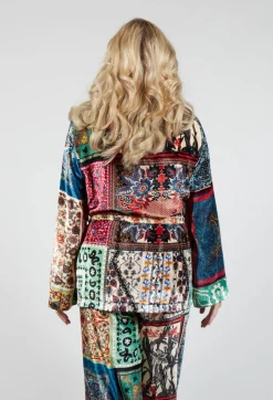 Pyjama Shirt in Patchwork Foulard Print