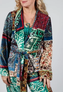 Pyjama Shirt in Patchwork Foulard Print