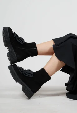 Quandy Suede Boots in Black