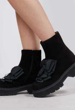 Quandy Suede Boots in Black