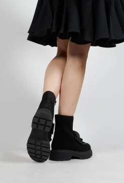 Quandy Suede Boots in Black