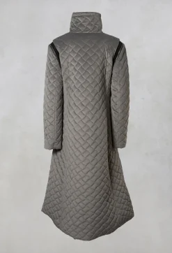 Quilted Coat in Grey