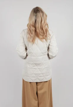 Quilted Jacket In Bone and Caramel
