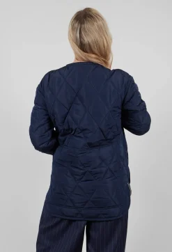 Quilted Jacket in Navy and Bone