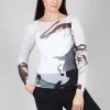 0R14 Shirt in Black White Colourful