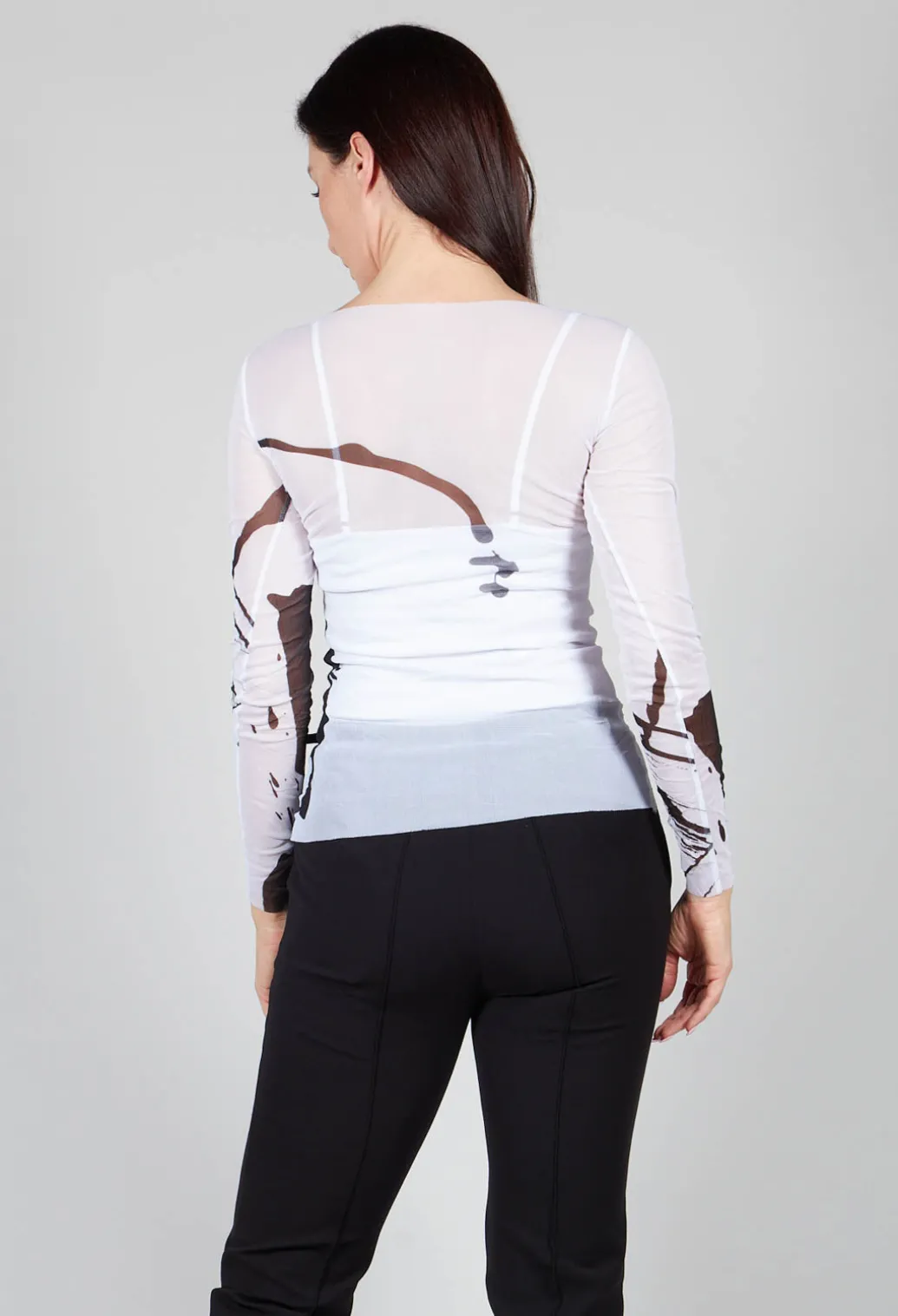 0R14 Shirt in Black White Colourful