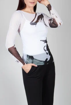 0R14 Shirt in Black White Colourful