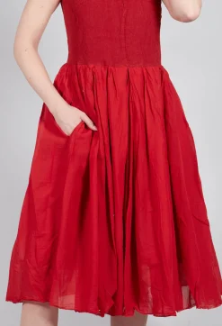 Rahel Dress in Vermillion