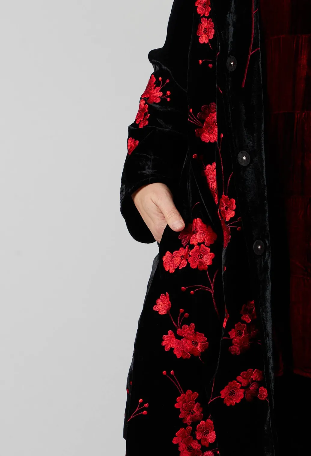 Raimonda Coat in Cherry Black