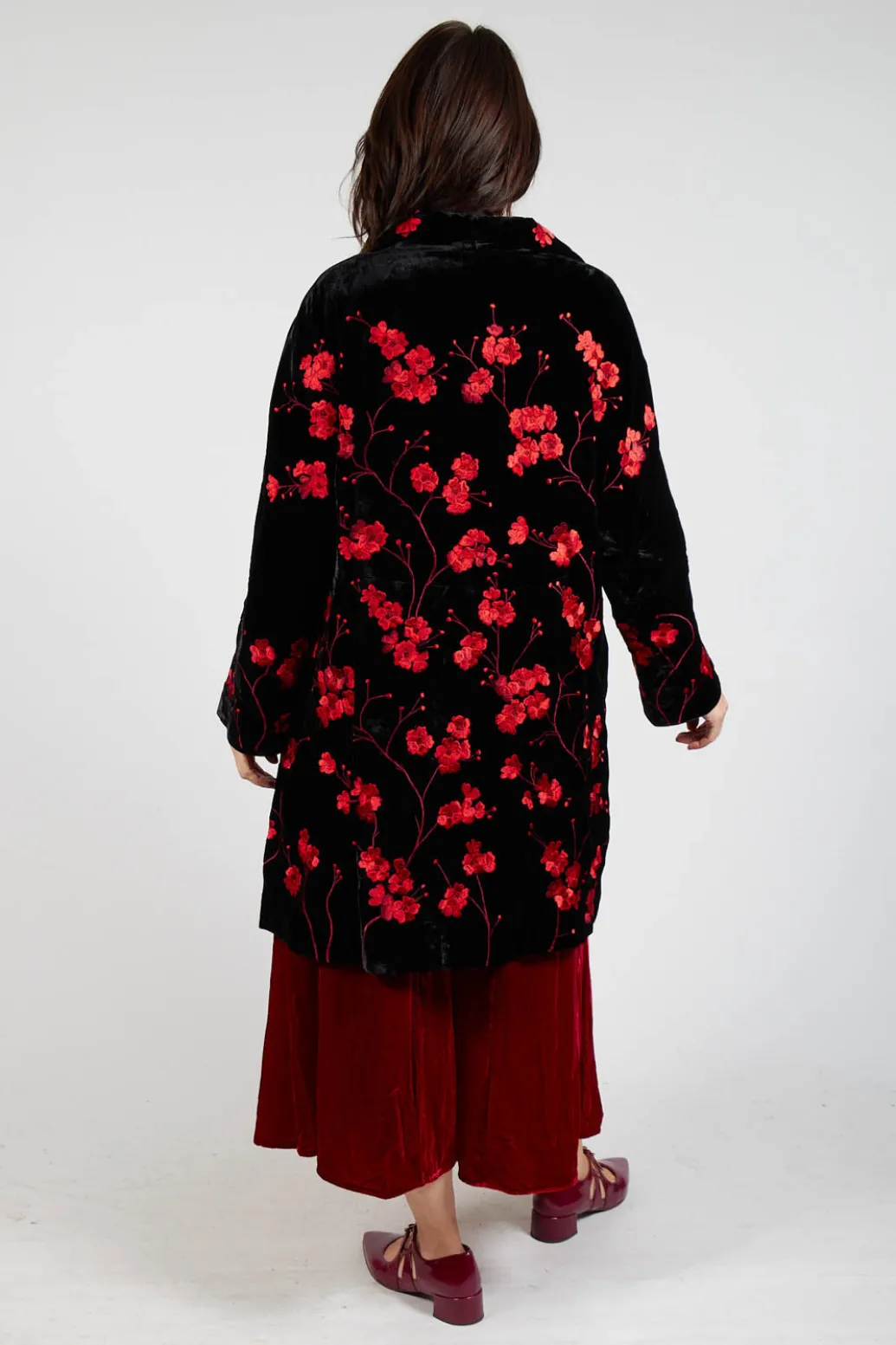Raimonda Coat in Cherry Black